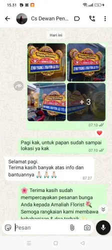 Testimonial Papan Bunga Pernikahan metland cyber city